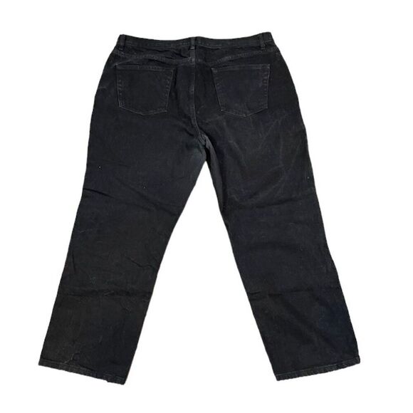 ASOS Design Women's Black Denim Cropped Jeans Button Fly Size 16 - Picture 6 of 10